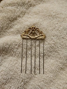 Lifting per capelli vintage anni 50 in metallo tono oro arrotolato P10 - Foto 1 di 4