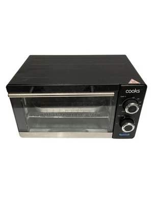 Horno tostador eléctrico de 4 rebanadas JCPenney Home Cooks negro acero inoxidable Foto 1 de 4