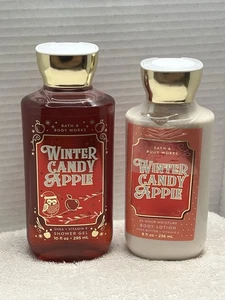 2019 Bath & Body Works: Winter Candy Apple Shower Gel & Body Lotion Set/2 - Picture 1 of 14