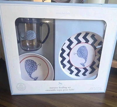 New Pottery Barn Kids Feeding Set Plate, Bowl And Cup  - Image 1 of 4