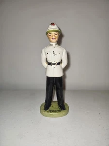 Vintage Nassau Bahamas Policeman Porcelain Figure Ceramic Police Souvenir 8.5" - Picture 1 of 7