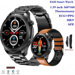 E420 EKG PPG AFE HRV Blutdruck-Monitor Smart Watch Körpertemperatur Wasserdicht - Bild 1 von 29