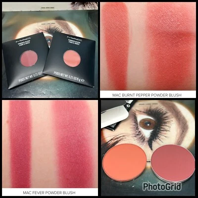 2 M·A·C Cosmetics FEVER & BURNT PEPPER Blush Palette Refills, Discontinued, NIB - Image 1 of 4