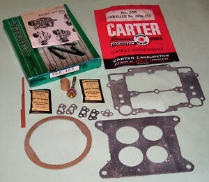 1960-1966 Dodge Pickup NEW Carter 4bbl carburetor rebuild kit 900-103
