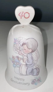 Precious Moments Bell Enesco 40th Happy Anniversary 1989 Vintage - Picture 1 of 6