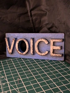 Village Voice Newspaper | Cast Iron Sign | Newstand Paper Weight | 1960s NY - Picture 1 of 4