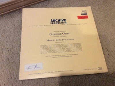 Archive Production Gregorian Chant Missa in Festo  Nuns Choir Vinyl Record - Image 1 of 4