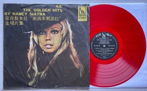 '68 The Golden Hits By NANCY SINATRA TAIWAN Red VINYL LP Movin' With HAZELWOOD - Picture 1 of 3