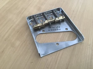 Used Telecaster  bridge with   brass Compensating saddles U.K. POST. NICE. - Picture 1 of 3