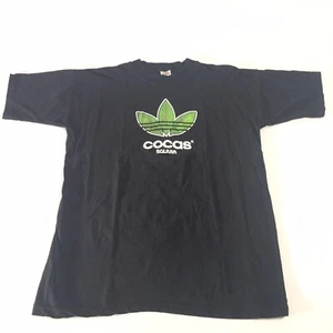 Jara Bolivia Cocas Trefoil Cocanie Tshirt Mens Medium Black - Picture 1 of 7