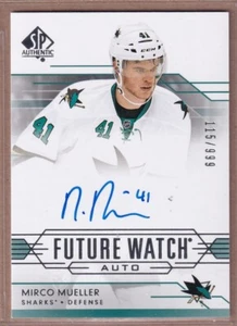 2014-15 SP Authentic Future Watch #315 Mirco Mueller RC AUTO /999 - SHARKS - Picture 1 of 2