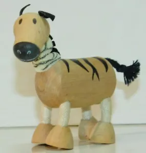 Loux ANAMALZ Legno Posabile Zebra Australian Nature Personaggio Società Giocattolo Bambini - Foto 1 di 7