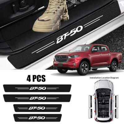 4X For Mazda BT-50 Door Sill Plate Scuff Anti Scratch Decal Stickers Protector - image 1 of 4