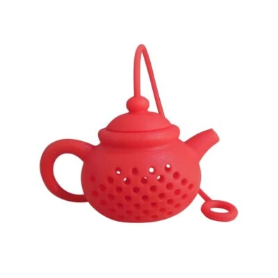 Filtro de té infusor de té creativo en forma de tetera filtro de té de silicona reutilizable Foto 1 de 4