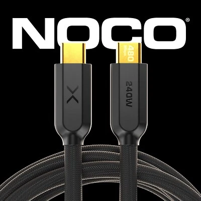 NOCO XGrid XC3: 240W Cable USB-C a USB-C con Chip Marcador E - 10 Pies (Negro) Foto 1 de 4