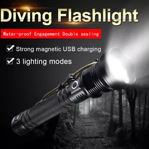 Powerful Super Bright 990000 Lumens Zoomable XHP70 LED Torch USB Rechargeable - Picture 1 of 8