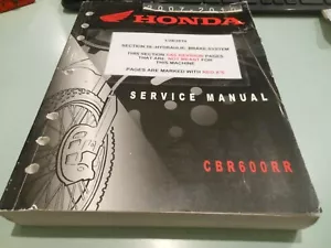 Honda OEM 2007 - 2010 CBR600RR UPDATED Service Manual # 61MFJ03 - Picture 1 of 11