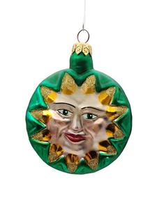 Patricia Breen Sunflower Sun Green Blue Eyes Summer Nautical Christmas Ornament - Picture 1 of 8