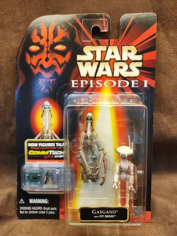Star Wars Episode 1 Gasgano with Pit Droid Action Figure Commtech Chip Hasbro Cover