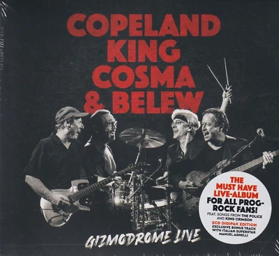 Stewart Copeland, Mark King, Adrian Belew, Cosma / Gizmodrome Live (2 CDs, NEU!) - Bild 1 von 2