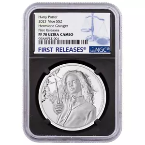 2021 Niue Harry Potter - Hermione Granger 1 oz Silver Proof $2 Coin NGC PF70U... - Picture 1 of 3