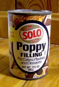 RARO Vintage Años 70 SELLADO NUEVO Solo POPPY PASTEL RELLENO lata POSTRE comida vieja - Imagen 1 de 2