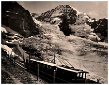 Schweiz, Jungfraubahn Vintage albumen print, Edition Photoglob Photomécanique 