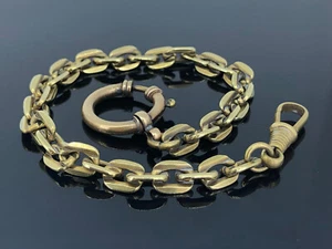 antike Uhrenkette Ankerkette- um 1900 - Messing / Gold Double - ca. 25,5 cm - Bild 1 von 10