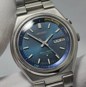 Vintage Seiko Bell Matic 17J 4006-6081 Day/Date "Blue Dial" Men's Japan Made - Picture 1 of 11