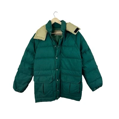 Chaqueta acolchada mediana vintage REI Coop Seattle Washington EE. UU. RARA capucha para hombre LEER Foto 1 de 4
