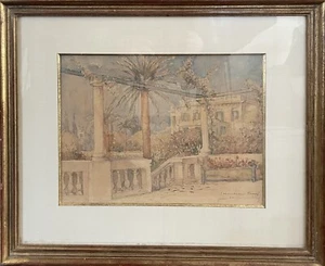 Gemälde Gemälde altes Aquarell Südfrankreich Februar 48 - Bild 1 von 8