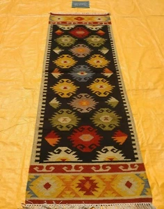 Alfombra oriental afgana Spring Deal Flat-Weave 2,6x8 ft Kilim - Imagen 1 de 5