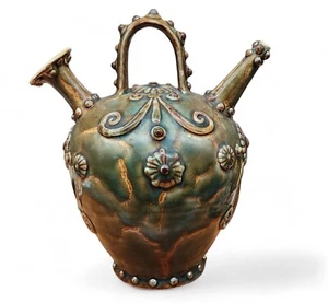 Antique 19th Century Zsolnay Specs Hungarian Art Pottery Water Vessel, c1882 - Picture 1 of 12