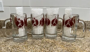 Vintage Libbey Glass Sports Beer Mug Stein 10 Oz | Set of 4 - Picture 1 of 9