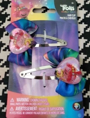 Hair Clips Hair Accessories for Girls Trolls World Tours for 3+ & Toddlers Cute - Image 1 of 2