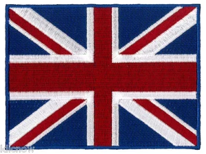 Parche trasero bordado Union Jack (20 cm x 15 cm) 8"" x 6"" GRANDE - Imagen 1 de 1