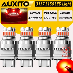 AUXITO 3156 3056 3156A 3456 3157 Red LED Turn Signal Light Bulb Anti Hyper Flash - Imagen 1 de 12