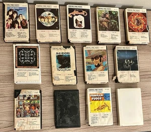 VTG 13 Original CLAM SHELL Cassettes - Stones King Crimson Hendrix Doors Mayall - Picture 1 of 18
