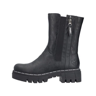 Rieker Chelsea Boots Schwarz 74083-00 Damen Schuhe Stiefel