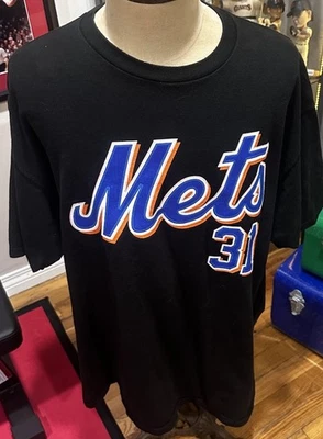 Vintage New York Mets Mike Piazza Black Lee Sport  Jersey Shirt Men’s 2XL - Image 1 of 4