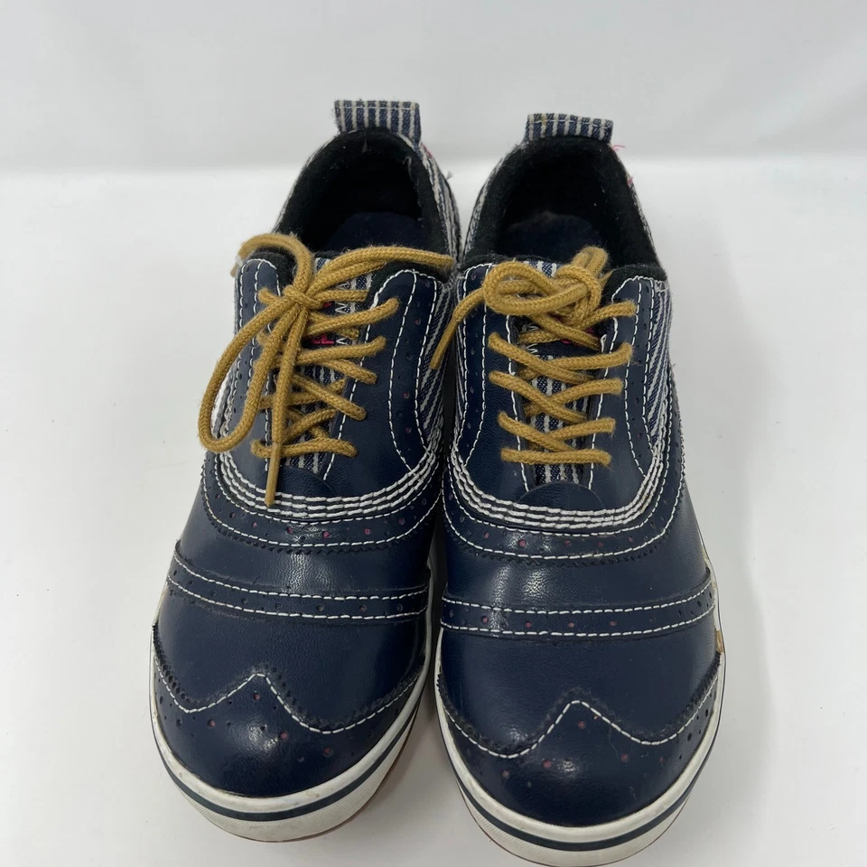 Sapato Oxford Feminino Sorel Tivoli 6.5 NL1628-007 Impermeável Listrado Azul Marinho Ponta das Asas - Imagem 1 de 1