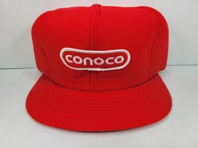 VINTAGE 1980's CONOCO TRUCKER HAT - SNAPBACK - FOAM LINING IS GOOD! - RARE FIND! - Image 1 of 4