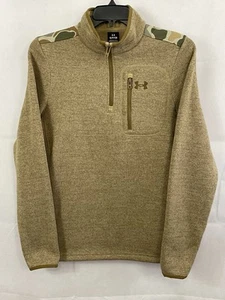 Maglione Golf Under Armour 1/4 Zip Marrone e Mimetico Uomo Taglia Small Performance - Foto 1 di 19