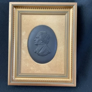 Targa Beethoven vintage incorniciata Wedgwood diaspro nero - Foto 1 di 6