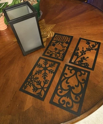 PartyLite Linterna Grande Change-O-Luminary Paneles Intercambiables Decoración Estacional Foto 1 de 4