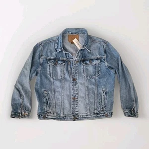 NEW Women's Size Large American Eagle Outfitters Denim Blue Jean Jacket Coat NWT - Picture 1 of 7
