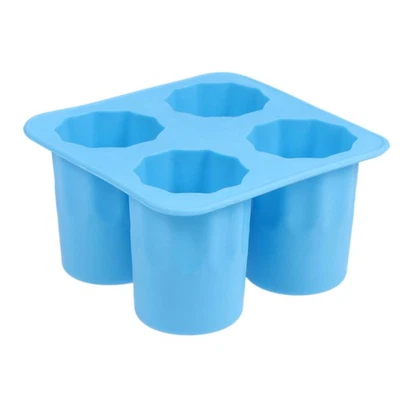  4 Cup Eiswürfel-Silikonformen Eiswürfelbereiter Ice Cube Tray Silikoneisform - Bild 1 von 4