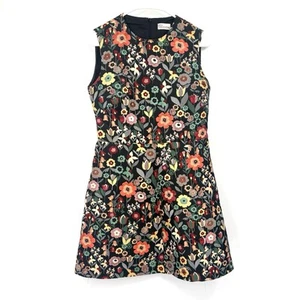 Red Valentino Fancy Flower Embroidered Floral Sleeveless Dress Womens Size 44 - Picture 1 of 12
