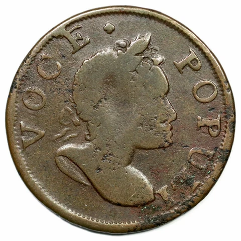 1760 N-2 R-3 Voce Populi Colonial Copper Coin Cover