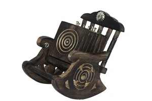 KOSTENLOSER VERSAND AamiraA Handgefertigte Quadratische Holzuntersetzer Schaukelstuhl (6er Pack) - Bild 1 von 7